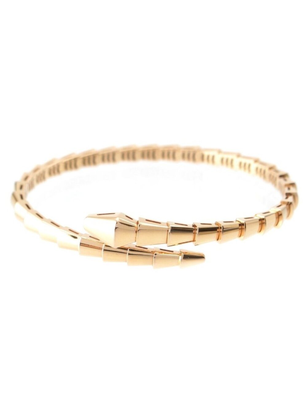 Bvlgari Serpenti Vipa Pink Gold 18K Bangle Bracelet 17